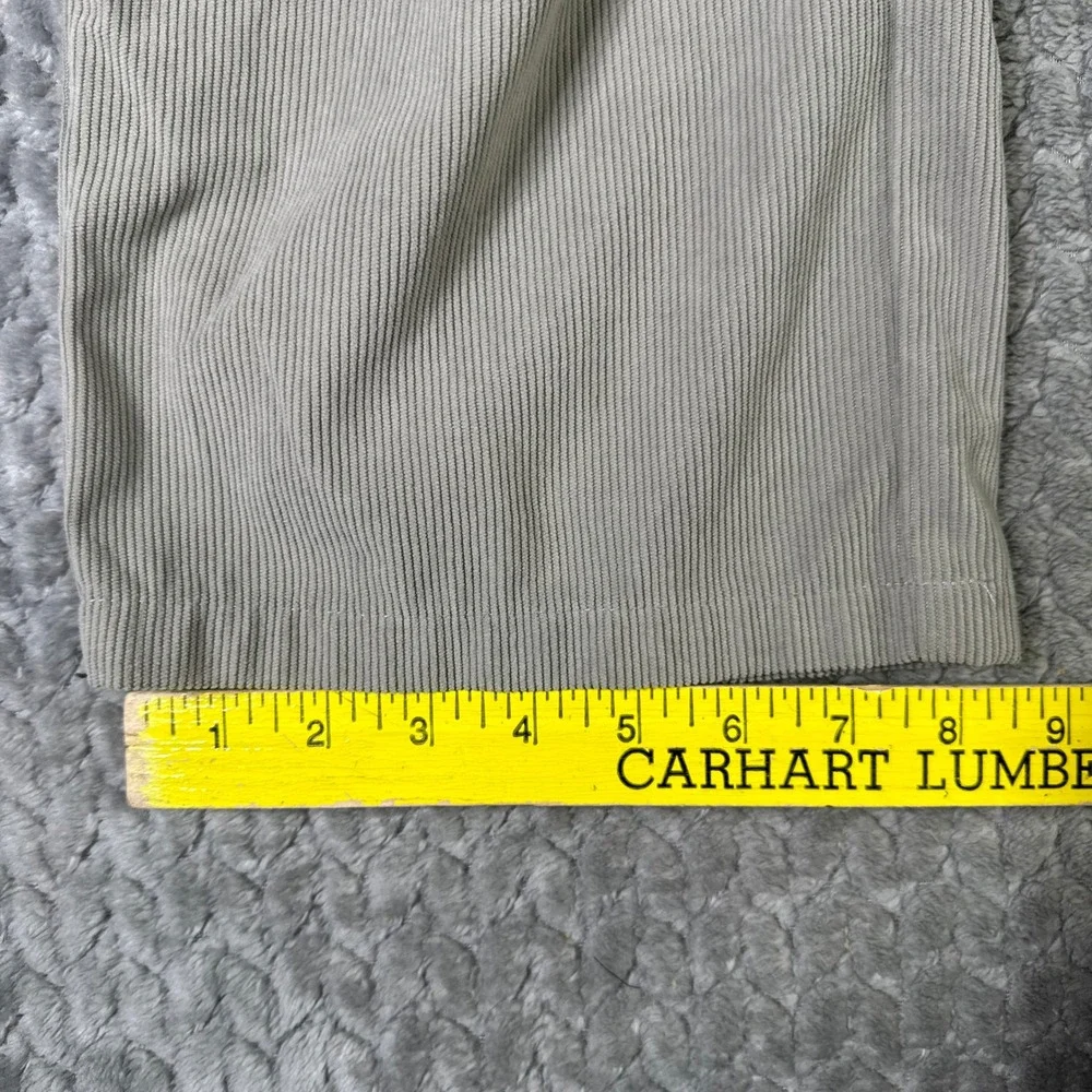 Manfinity Constitution Mens Gray Corduroy Pants Elastic Waist Drawstring Large